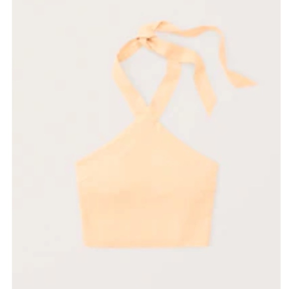 Abercrombie Orange cropped halter top - Picture 1 of 4